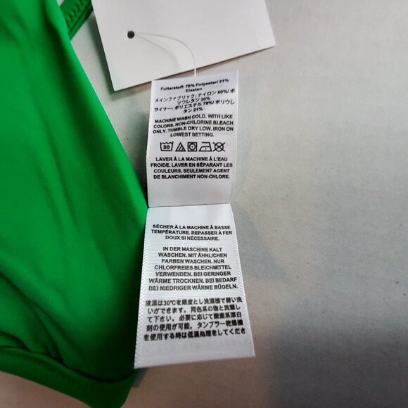J.Crew Green Bikini TopSize Large Nylon/Spandex Adjustable Straps New With Tags - Picture 3 of 8